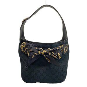GUCCI GG 155562 Black Jacquard Leather - Shoulder Bag